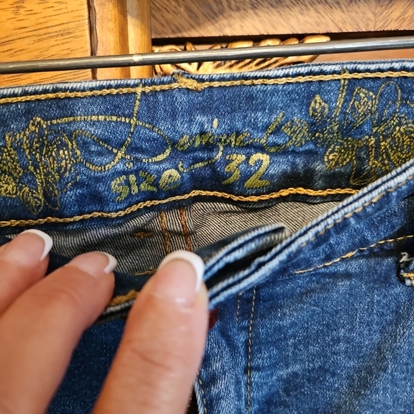 Desigual Women's Boyfriend Jeans in Blue with Multicolor Patchwork - Picture 6 of 11